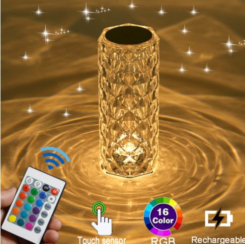 Creative Crystal Diamond Table Lamp Rechargeable